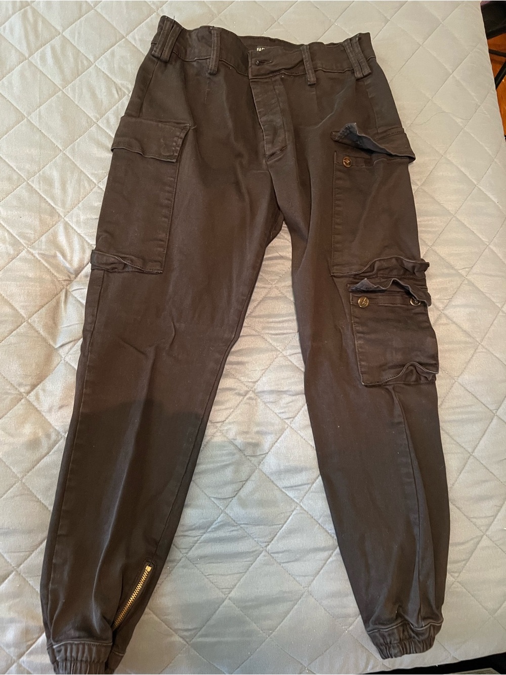 Black Cargo Jogger Pants